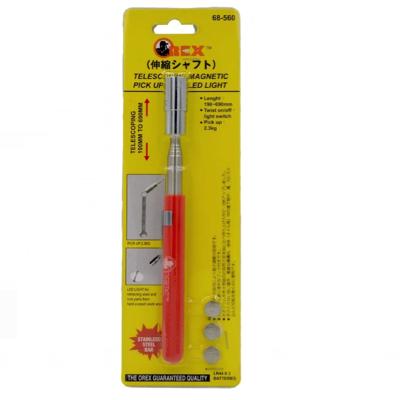 Orex Magnetic Pick-Up Tools 5LBS With Stainless Steel Bar & With LED LIGHT O01-68-560